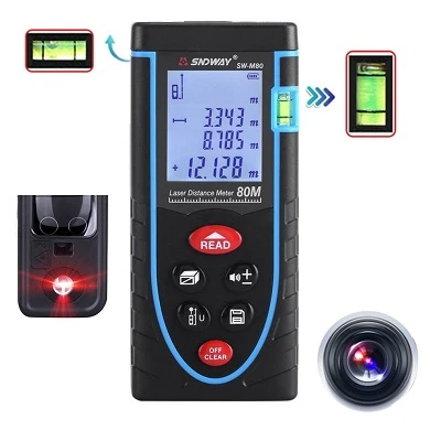 Máy Đo Khoảng Cách Laser SNDWAY SW-M80 bằng tia laser đo xa 80m